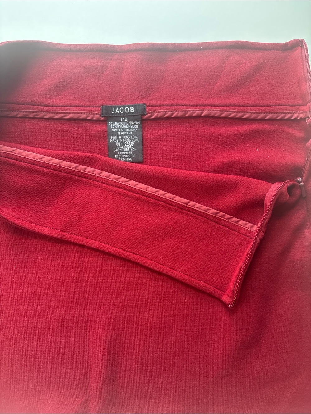 Jacob Red Mini Skirt - Picture 3 of 4